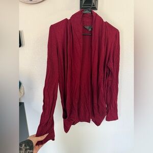 41 Hawthorn Open-Front Cardigan - Burgundy